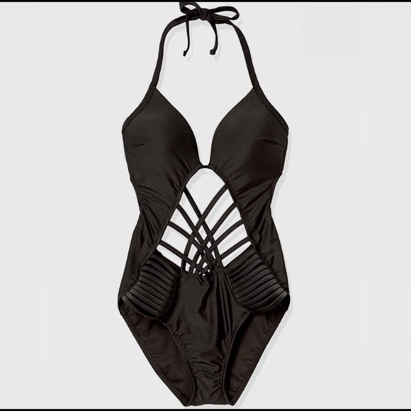 KENNETH COLE Strappy Cutout Mio One-piece Swimsuit L - Picture 4 of 9